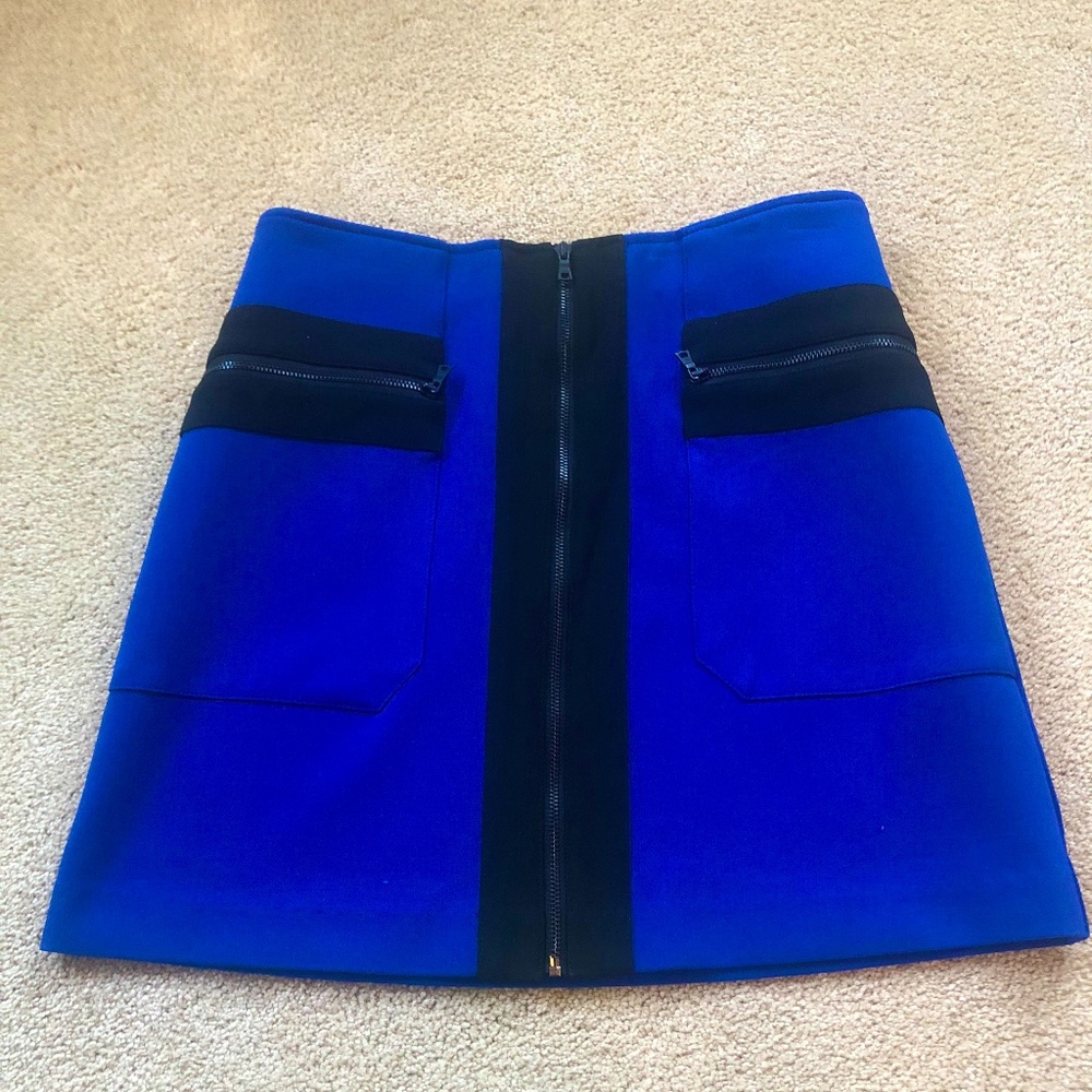 Blue and black skirt